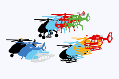 Helicopters Elements 3D SVG Product Image 3