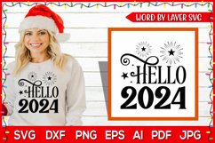 happy new year 2024 svg, hello 2024 svg, christmas svg Product Image 1