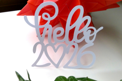 Cutting file Hello 2026 SVG DXF FCM Product Image 3