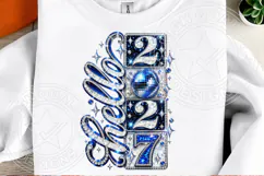 Hello 2027 Rhinestone Sparkling Disco Ball Happy New Year Product Image 2