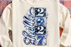 Hello 2027 Rhinestone Sparkling Disco Ball Happy New Year Product Image 4