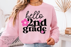 Hello 2nd Grade SVG - Back To School PNG Second Grade Vibes Product Image 4