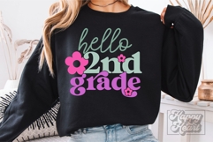 Hello 2nd Grade SVG - Back To School PNG Second Grade Vibes Product Image 5