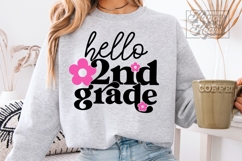 Hello 2nd Grade SVG - Back To School PNG Second Grade Vibes Product Image 7