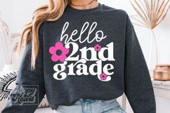 Hello 2nd Grade SVG - Back To School PNG Second Grade Vibes Product Image 2