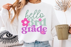 Hello 3rd Grade SVG - Back To School PNG - Third Grade Vibes Product Image 1