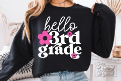 Hello 3rd Grade SVG - Back To School PNG - Third Grade Vibes Product Image 5
