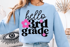 Hello 3rd Grade SVG - Back To School PNG - Third Grade Vibes Product Image 4