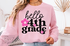 Hello 4th Grade SVG - Back To School PNG - Fourth Grade Vibe Product Image 3