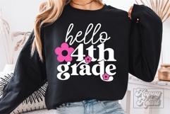 Hello 4th Grade SVG - Back To School PNG - Fourth Grade Vibe Product Image 4