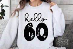 Hello Sixty SVG - 60 Floral Flower 60th Birthday SVG Product Image 4