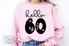 Hello Sixty SVG - 60 Floral Flower 60th Birthday SVG Product Image 3