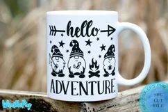 Hello Adventure SVG Gnome SVG Camping SVG Gnomies Camper SVG Product Image 1