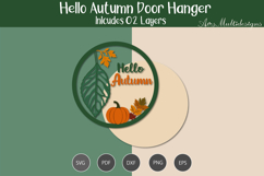 Hello autumn Door Hanger SVG Product Image 3