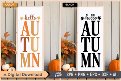 Hello Autumn SVG File | Fall Porch Sign | Fall Sign Product Image 3