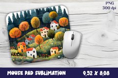 Hello Autumn Mouse Pad Sublimation Design PNG Product Image 1