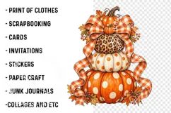 Hello Autumn PNG, Pumpkin Sublimation, Floral Fall Pumpkin Product Image 3