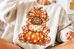 Hello Autumn PNG, Pumpkin Sublimation, Floral Fall Pumpkin Product Image 5