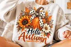 Hello Autumn PNG, Pumpkin Sublimation, Thanksgiving PNG Product Image 5