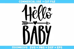 Hello Baby SVG | Baby Sayings SVG | Baby Mug SVG Product Image 2