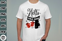 Hello Cold Days SVG - Cold Days SVG - Christmas Cut File Product Image 2