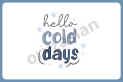 hello cold days sublimation design