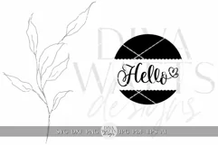 Hello SVG Door Hanger svg Welcome Door Hanger svg Product Image 2