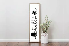 Hello SVG , Fall Porch Sign SVG , Autumn Porch Sign SVG Product Image 3