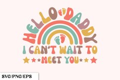 hello daddy i can't wait to meet you SVG Design Product Image 1