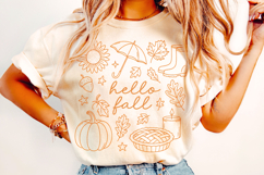 Hello Fall Doodle PNG, Fall PNG, Autumn PNG, Fall Vibes PNG Product Image 2