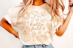 Hello Fall Doodle PNG, Fall PNG, Autumn PNG, Fall Vibes PNG Product Image 2