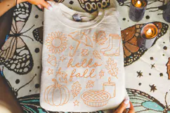 Hello Fall Doodle PNG, Fall PNG, Autumn PNG, Fall Vibes PNG Product Image 4