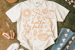 Hello Fall Doodle PNG, Fall PNG, Autumn PNG, Fall Vibes PNG Product Image 1