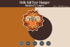 Hello fall Door Hanger Laser Cut SVG Product Image 3