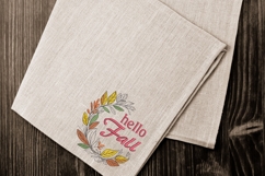 Whimsical Wreath Embroidery Design - Hello Fall Pattern Product Image 3