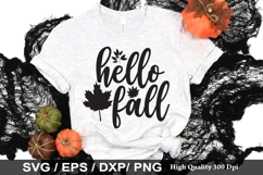 Hello fall SVG - Fall Quotes Design Product Image 1