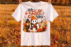 Hello Fall Ghost Pumpkin and Coffee PNG,Fall Pumpkin PNG Product Image 2