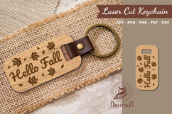 Hello Fall Laser Cut Keychain Product Image 1