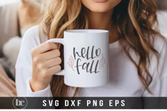Hello Fall SVG | Autumn SVG | Thanksgiving SVG File Product Image 1