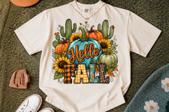 Hello Fall Png Sublimation Design,Western Fall Png Product Image 2