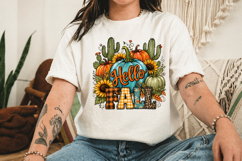 Hello Fall Png Sublimation Design,Western Fall Png Product Image 3