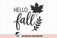 Hello Fall SVG design