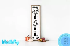 Hello Fall Svg Porch Sign Svg Farmhouse Fall Svg Fall Svg Product Image 1