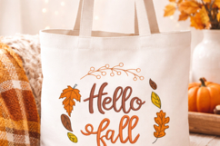Hello Fall Embroidery Design Autumn Leaves Wreath Product Image 5