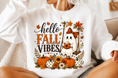 Hello Fall Vibes PNG, Fall Ghost Png Product Image 2