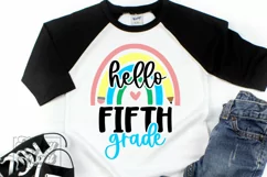 Hello Fifth Grade SVG - Back To School PNG 5th Grade 5 Vibes Product Image 2
