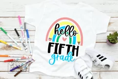 Hello Fifth Grade SVG - Back To School PNG 5th Grade 5 Vibes Product Image 3