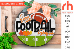 hello football season svg, fall hanging sign svg, tis the season, autumn door sign svg, layered sign svg, football hanger svg, laser cut file, layered sign svg, welcome sign svg, sport fan sign svg, glowforge cut file, cricut cut file, football ball