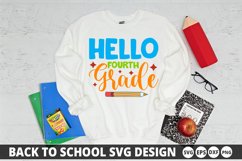 Hello fourth grade SVG - Back To School Design Product Image 1