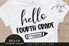 Hello Fourth Grade - Back to School SVG Product Image 1